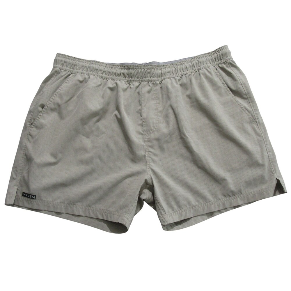 Maven Mens Active Performance Stretch Shorts L‎ x 5 Gray Stretch Polyester